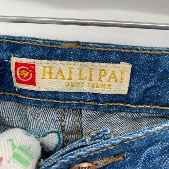 Vintage Jeans Women's Size 29 HAILIPAI Flare Leg Hearts Stones Distressing - Picture 4 of 14